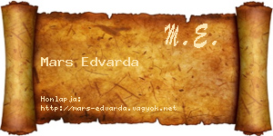 Mars Edvarda névjegykártya